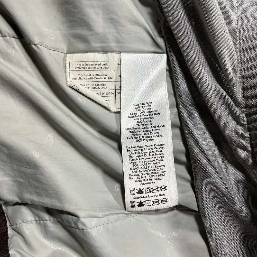 Eddie Bauer Maroon Goose Down Puffer Jacket 550 Fill Power Small